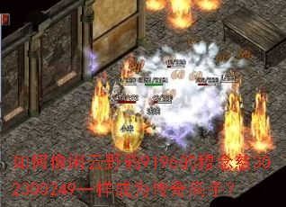 如何像闲云野鹤9196的穆念慈302300249一样成为传奇高手? 如何像闲云野鹤9196的穆念慈302300249一样成为传奇高手?