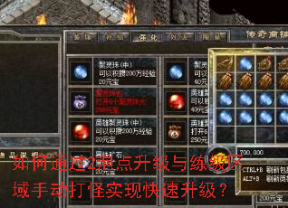如何通过2泡点升级与练级区域手动打怪实现快速升级? 如何通过2泡点升级与练级区域手动打怪实现快速升级?