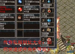 传奇私服网址大全:如何快速提升角色等级? 传奇私服网址大全:如何快速提升角色等级?