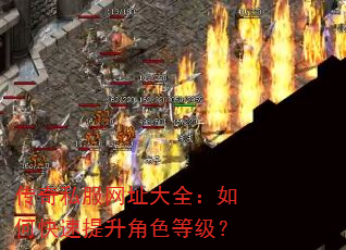 传奇私服网址大全:如何快速提升角色等级? 传奇私服网址大全:如何快速提升角色等级?
