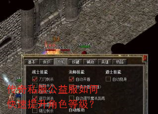传奇私服公益服如何快速提升角色等级? 传奇私服公益服如何快速提升角色等级?